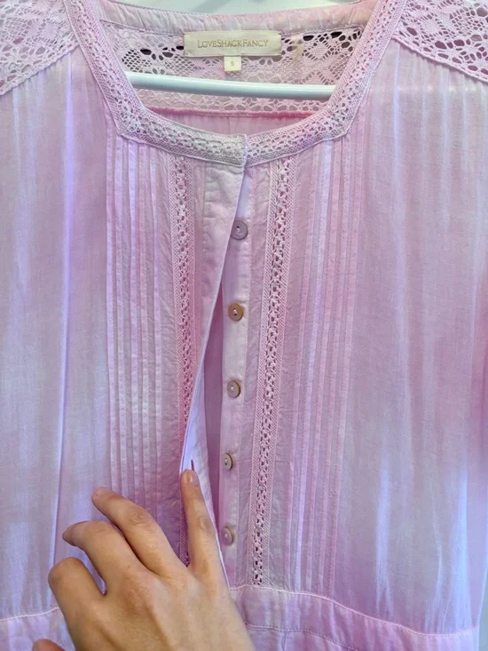 Love Shack Fancy Pink Edie Dress - Picture 6 of 6